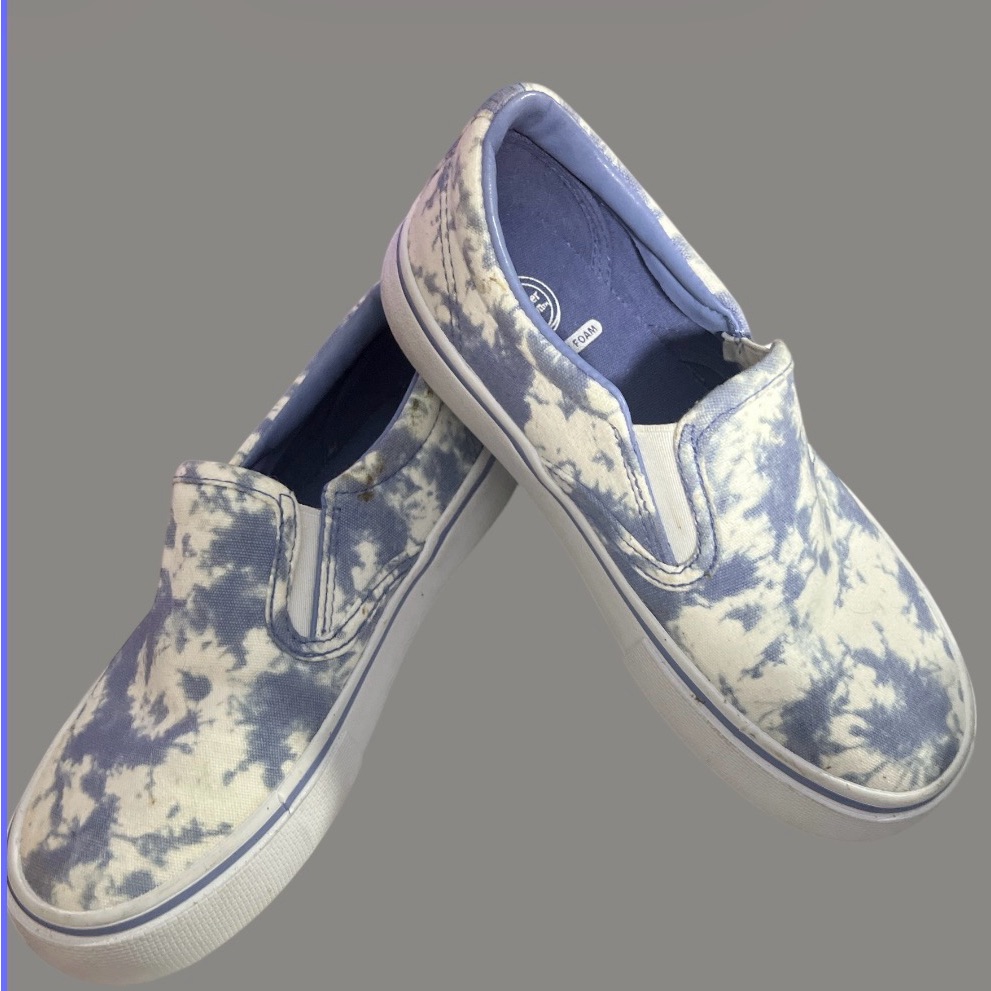 Wonder Nation Kids Blue Tie-Dye Slip-On Sneakers - Size 1